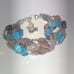 Brighton Riviera Blue Lagoon Wood Shell Beaded Boho Multi Strand Bracelet