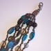 Brighton Riviera Blue Lagoon Wood Shell Beaded Boho Multi Strand Bracelet