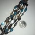 Brighton Riviera Blue Lagoon Wood Shell Beaded Boho Multi Strand Bracelet