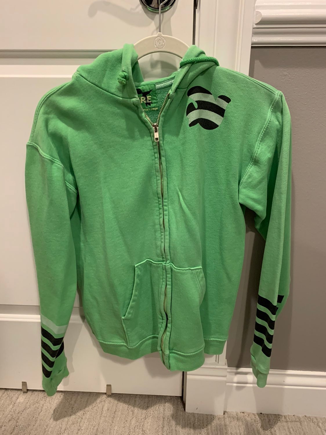 Free City zip hoodie, green size 2/small