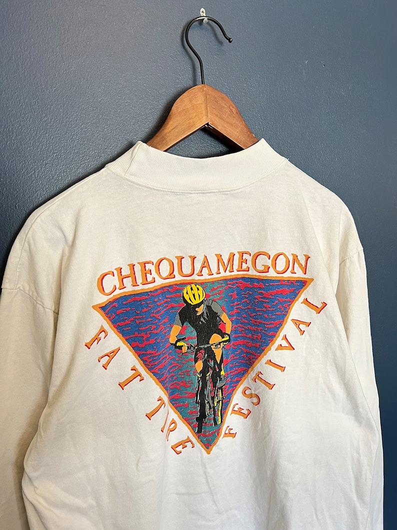 Vintage 90’s Chequamegon Fat Tire Bike Festival Long Sleeve Size Large