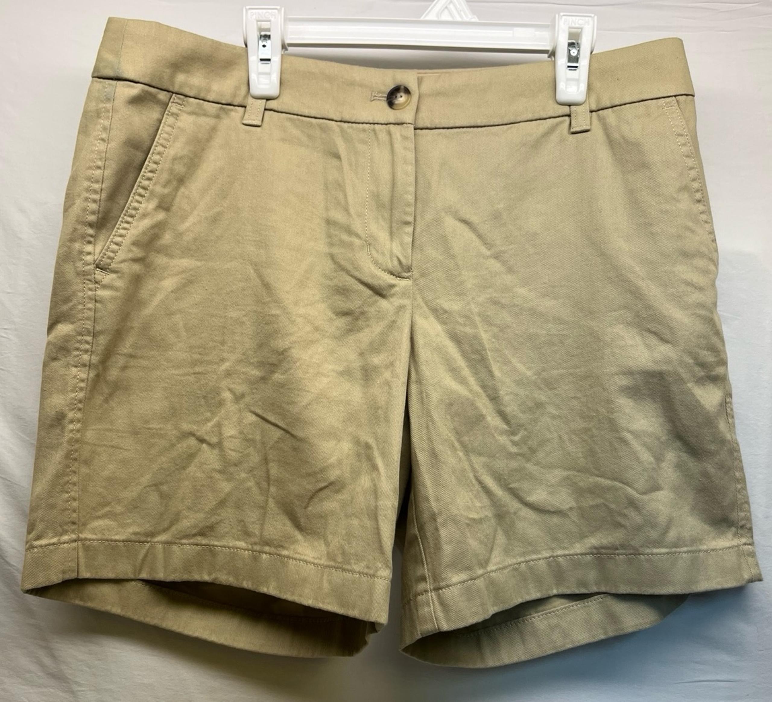 J. CREW Women's 7" Khaki Classic Chino 100% Cotton Shorts SIZE 8 New B0201