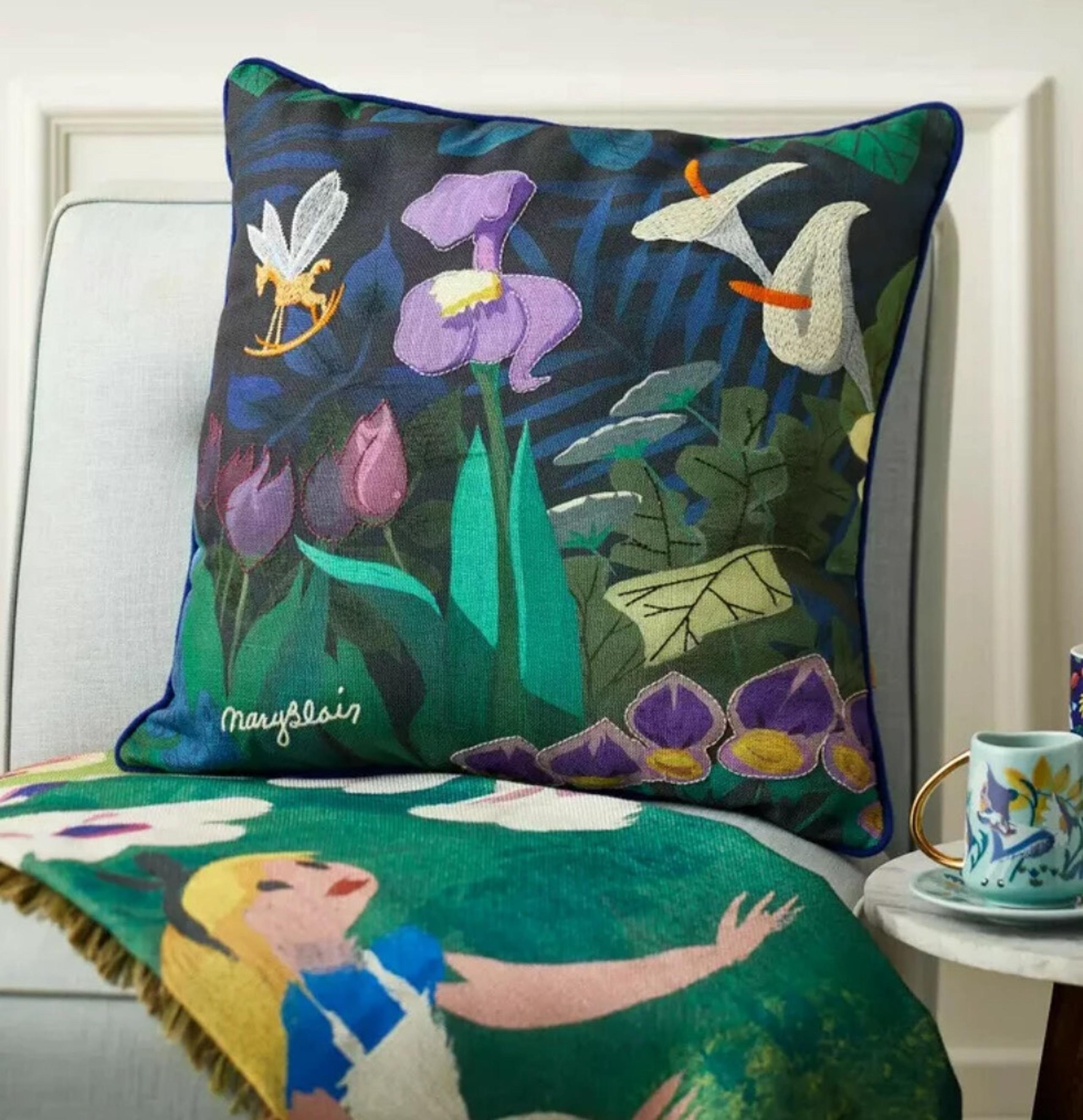 Parks Alice In Wonderland 70th Anniversary Mary Blair Throw Pillows 2 - Disney