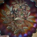 ANTIQUE NORTHWOOD PEACOCK AT THE URN CARNIVAL GLASS MASTER IC BOWL, AMETHYST