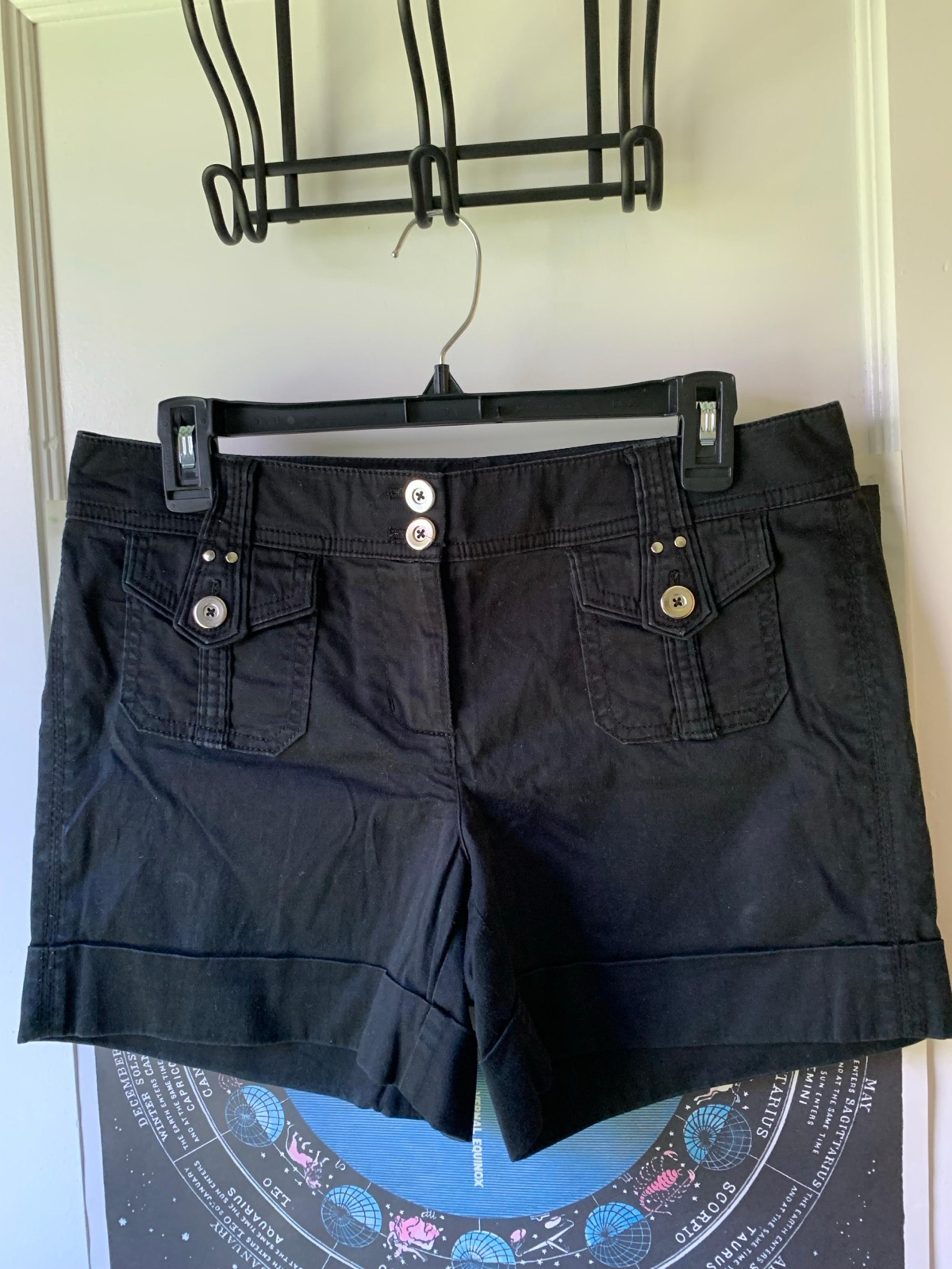White House Black Market Women’s Black Dressy Shorts, 6