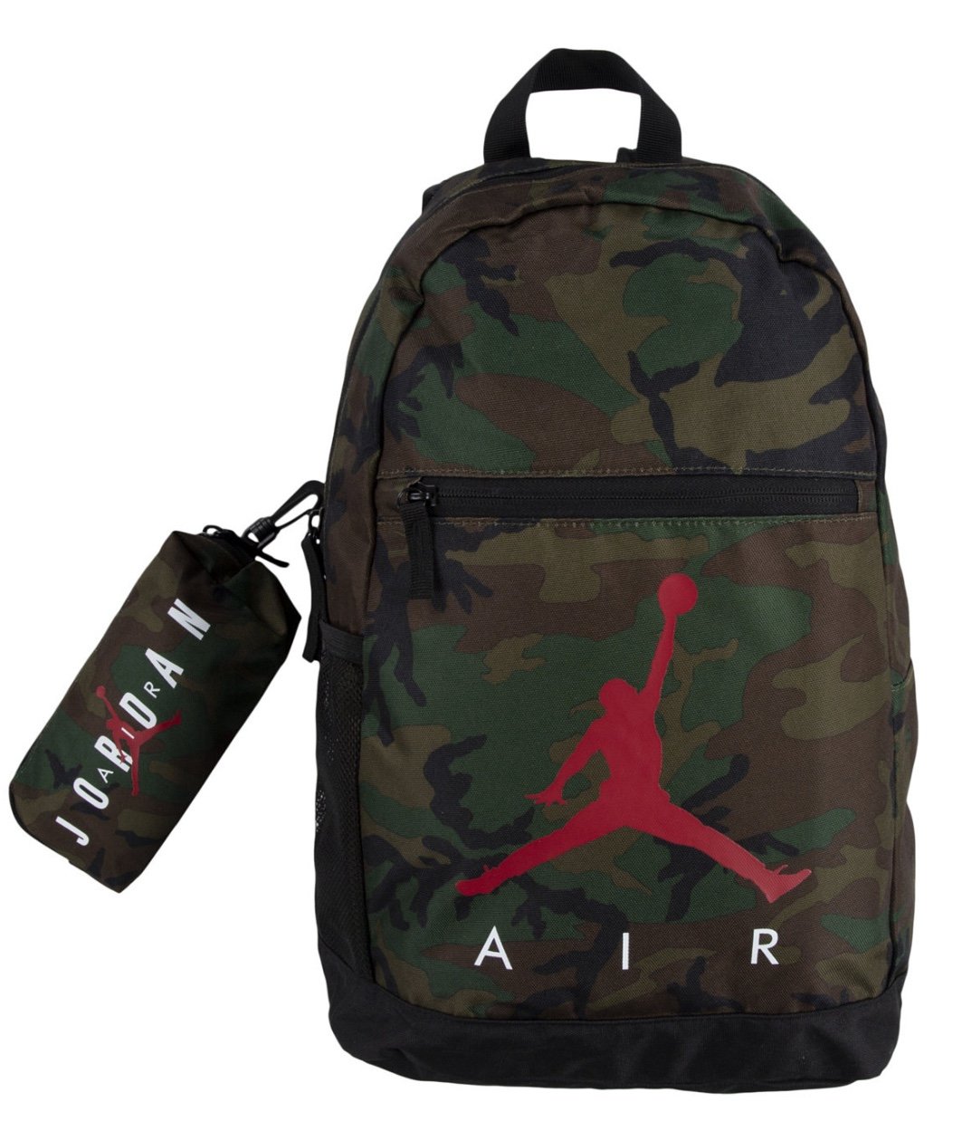 New Nike Air Jordan Big Kids Backpack SCHOOL Laptop BAG Pencil Case Army Camo