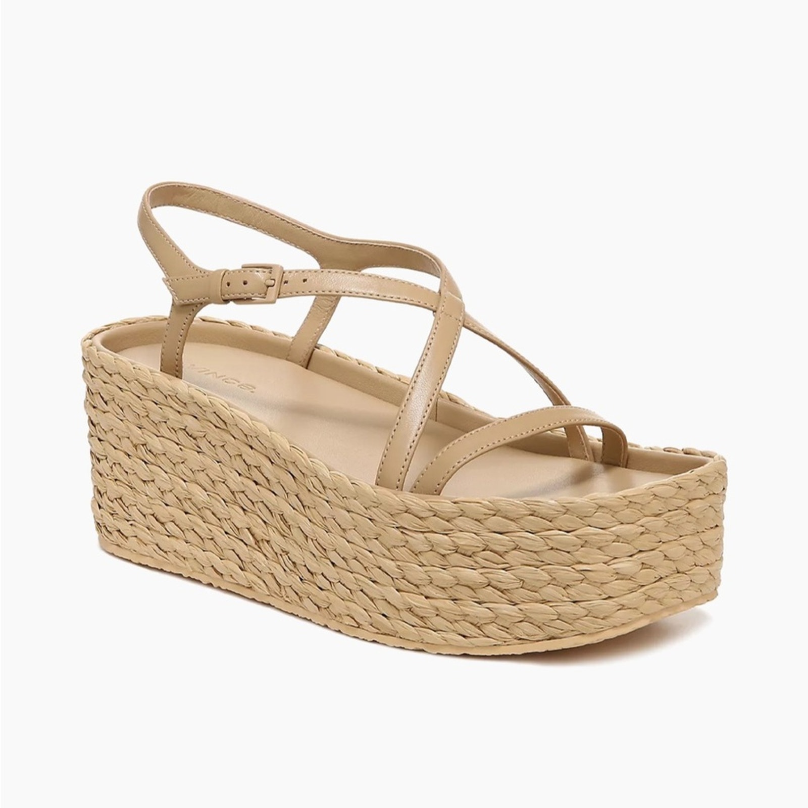 Vince Maxine 2 Strappy Espadrille Platform Wedge Sandals Size 7 EUC