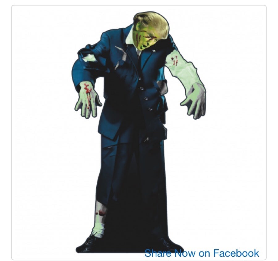 ZOMBIE DONALD TRUMP CARDBOARD CUTOUT STANDEE STANDUP FREE SHIPPING!