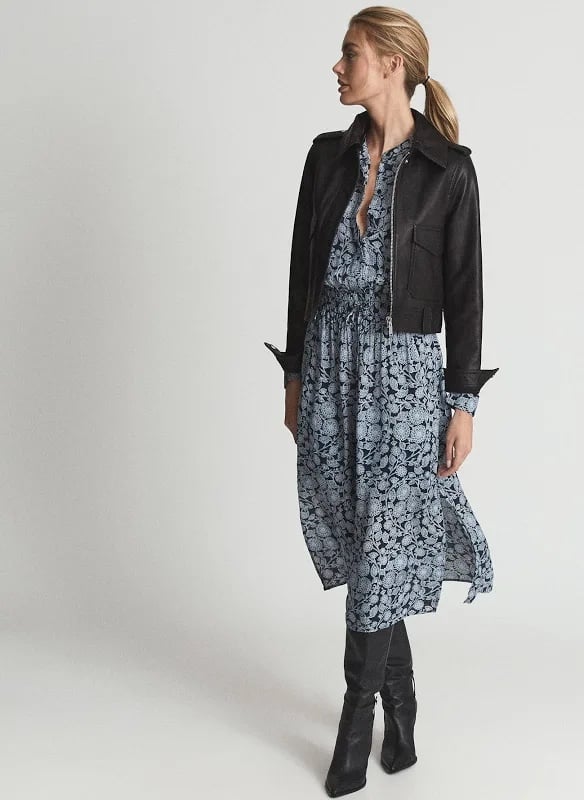 Reiss Trina Floral Printed Midi Dress