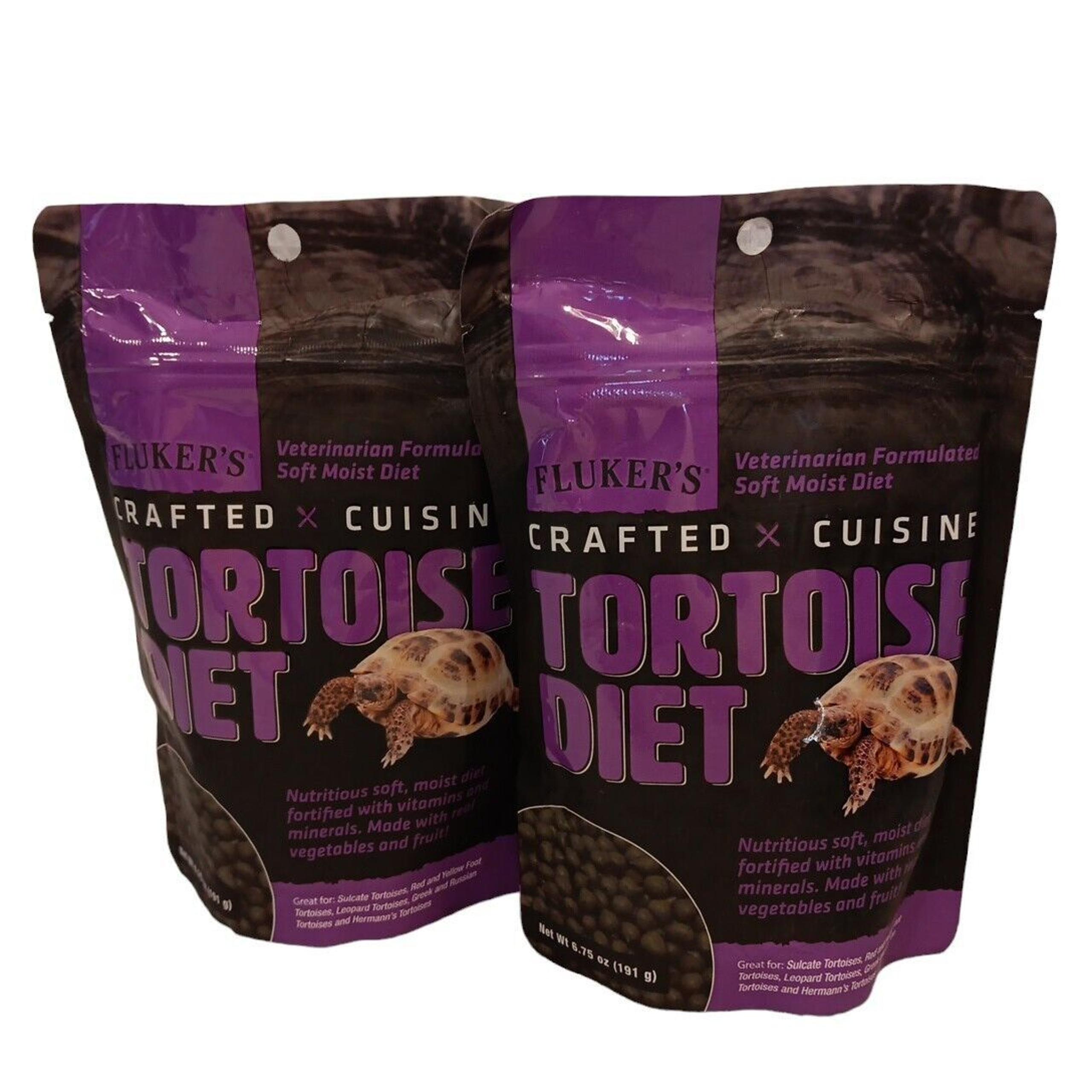 Fluker's Crafted Cuisine Tortoise Turtle Diet Soft Moist Food 2x 6.75 oz.