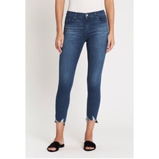 NWT J Brand 835 Mid Rise Cropped Raw Hem Skinny Jeans in Galaxy Size 25