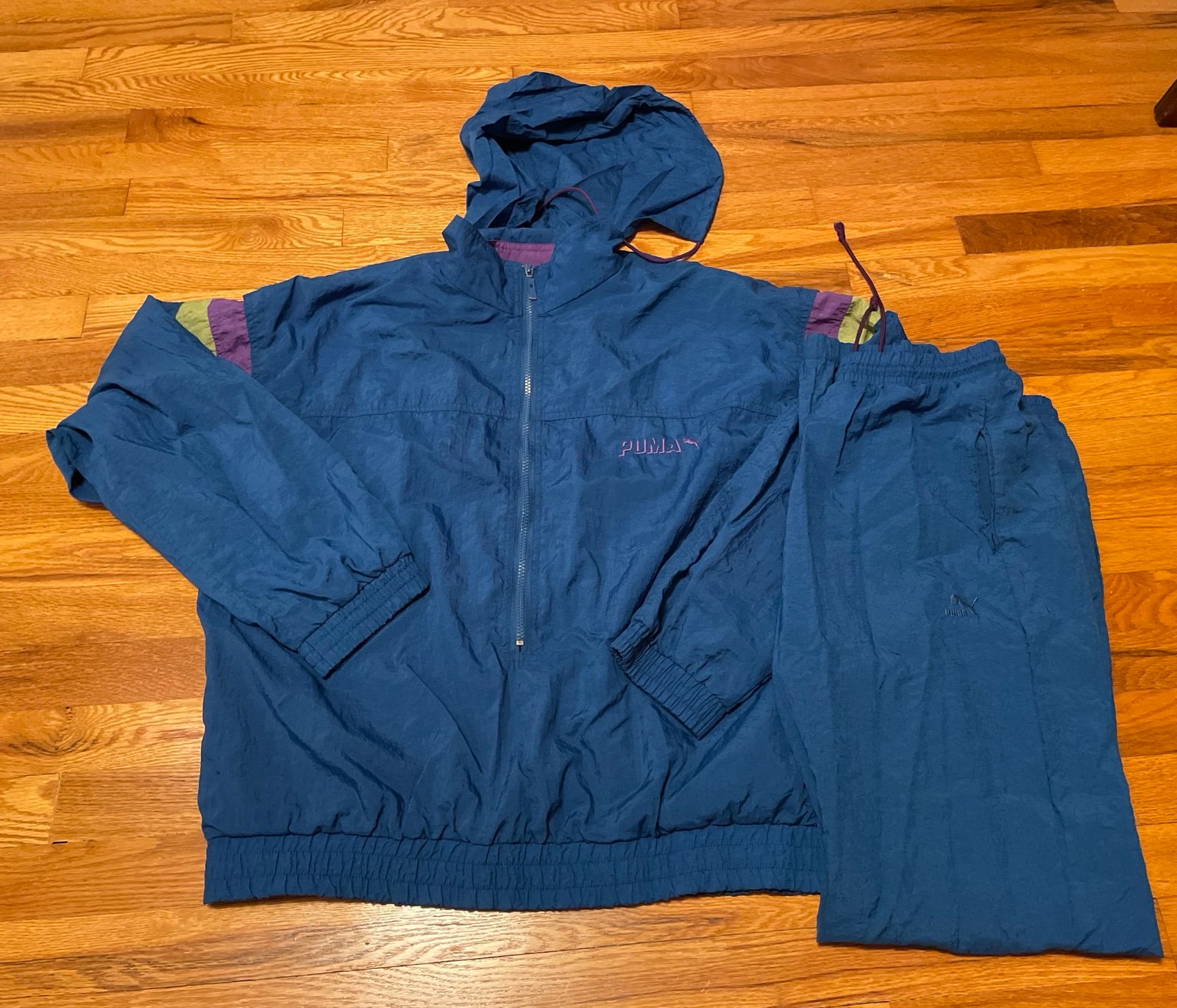 80s/90s Puma two piece track suit windbreaker jacket and pants set rare vintage