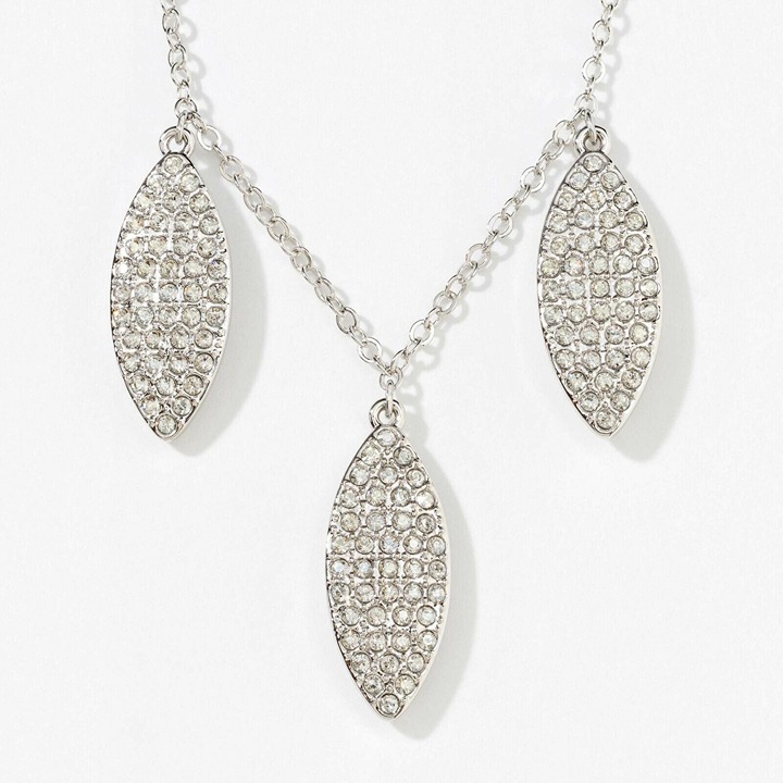 Touchstone Crystal Headliner Crystal Rhodium Necklace Swarovski 16-18