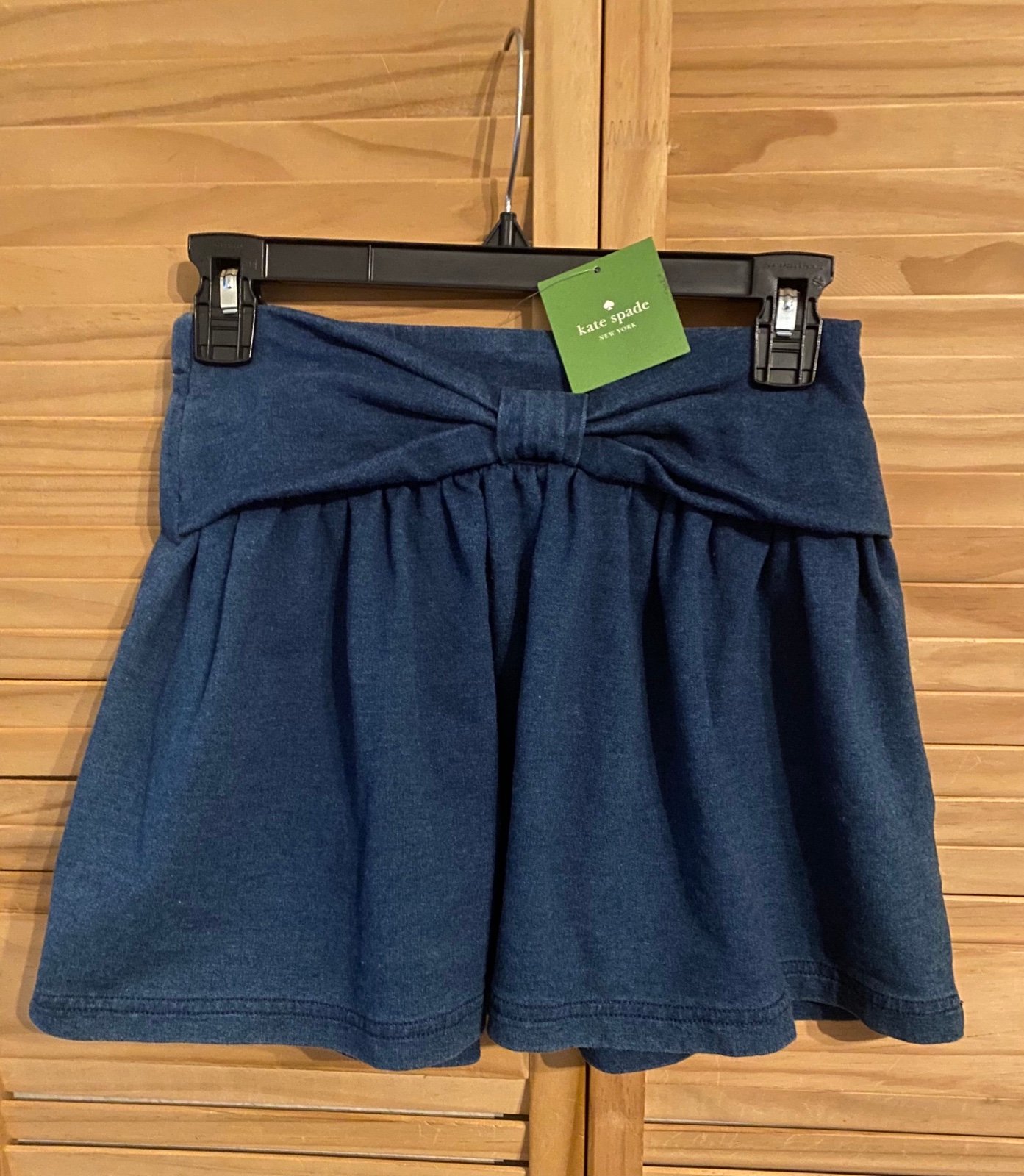Kate Spade Girls Knit Skirt Denim Blue t140 / 10 Yr 0rig. Retail 86