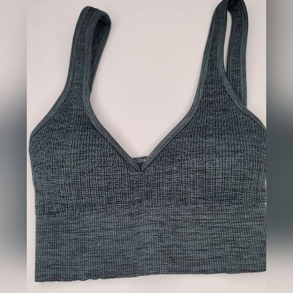 Avocado Gray Margot Melange Plunge Bra