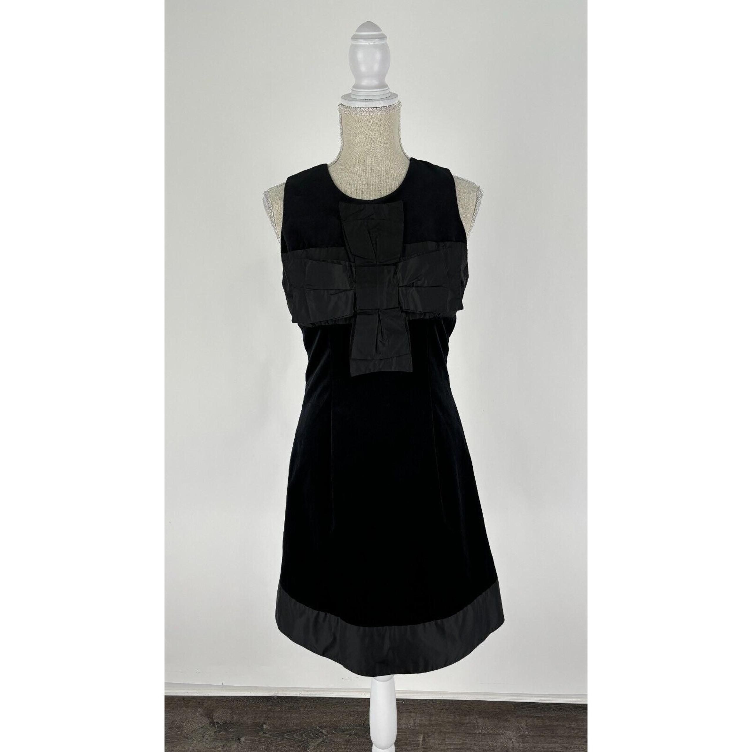 Plenty Frock By Tracy Reese Womens Sleeveless Velvet Dress Bow Size 6 Black NWT