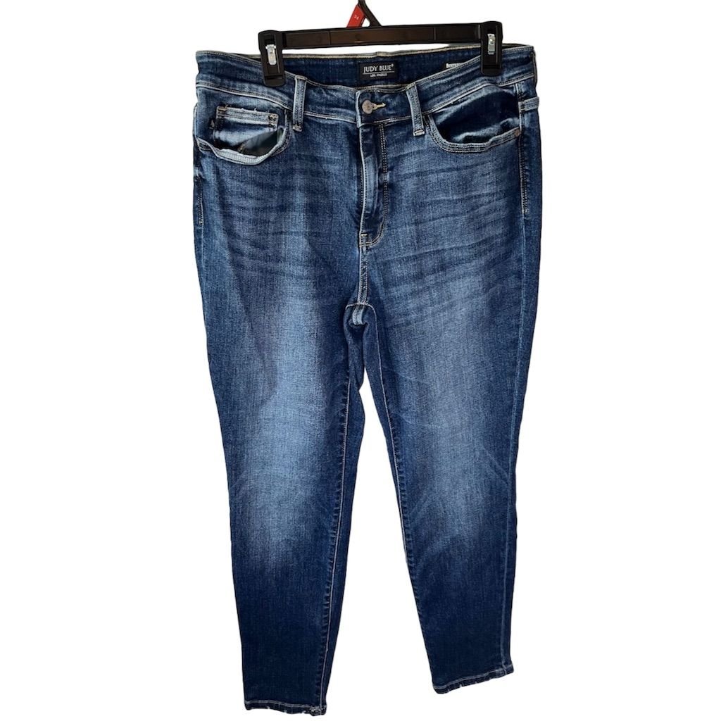 Judy Blue Women's Boyfriend Fit Jeans Size 13 Blue 5-Pocket Design