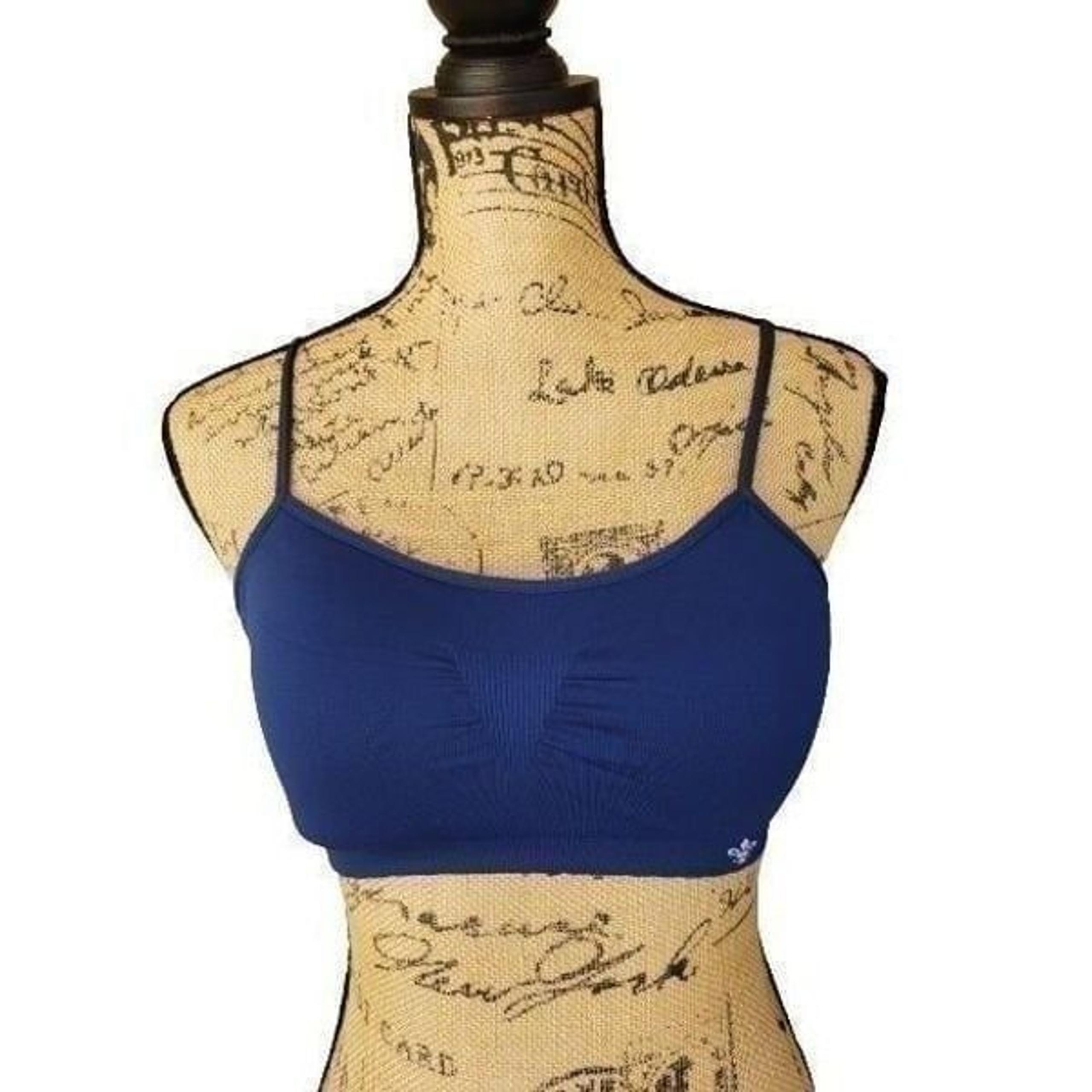 Women's Bra Large Seamless Comfort Bralette Navy Blue Large NWOT