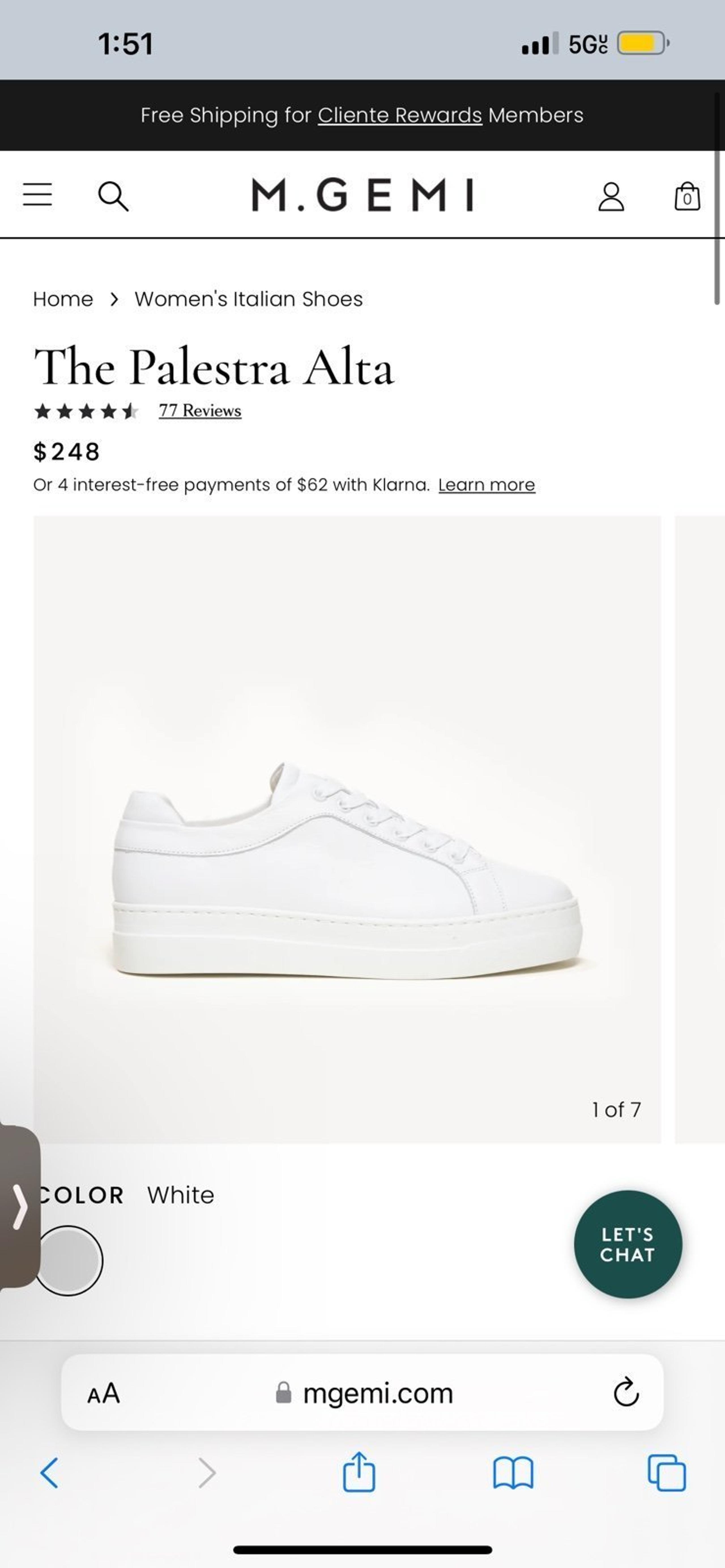m gemi white palestra alta plat form sneakers  new in box