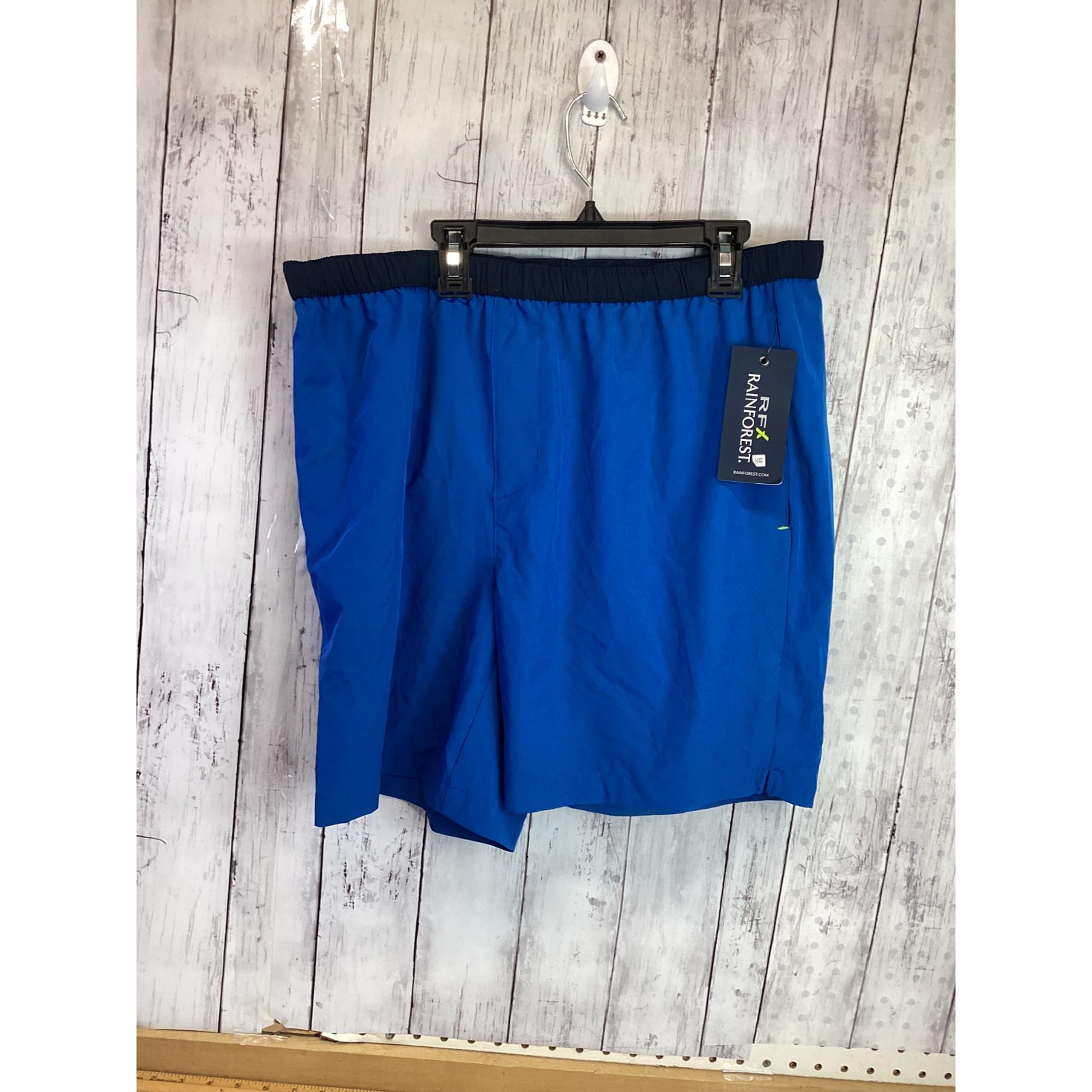 RFX Rainforest Men's Blue Quick Dry Performance Stretch Volley Short Size Large