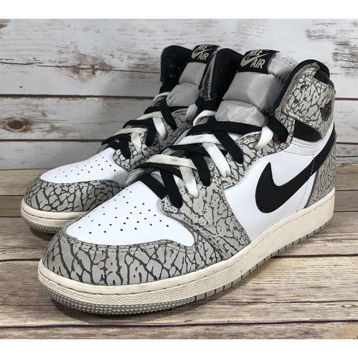 Nike Air Jordan 1 Retro High OG GS Shoes Youth Boys Size 7Y FD1437-052 White