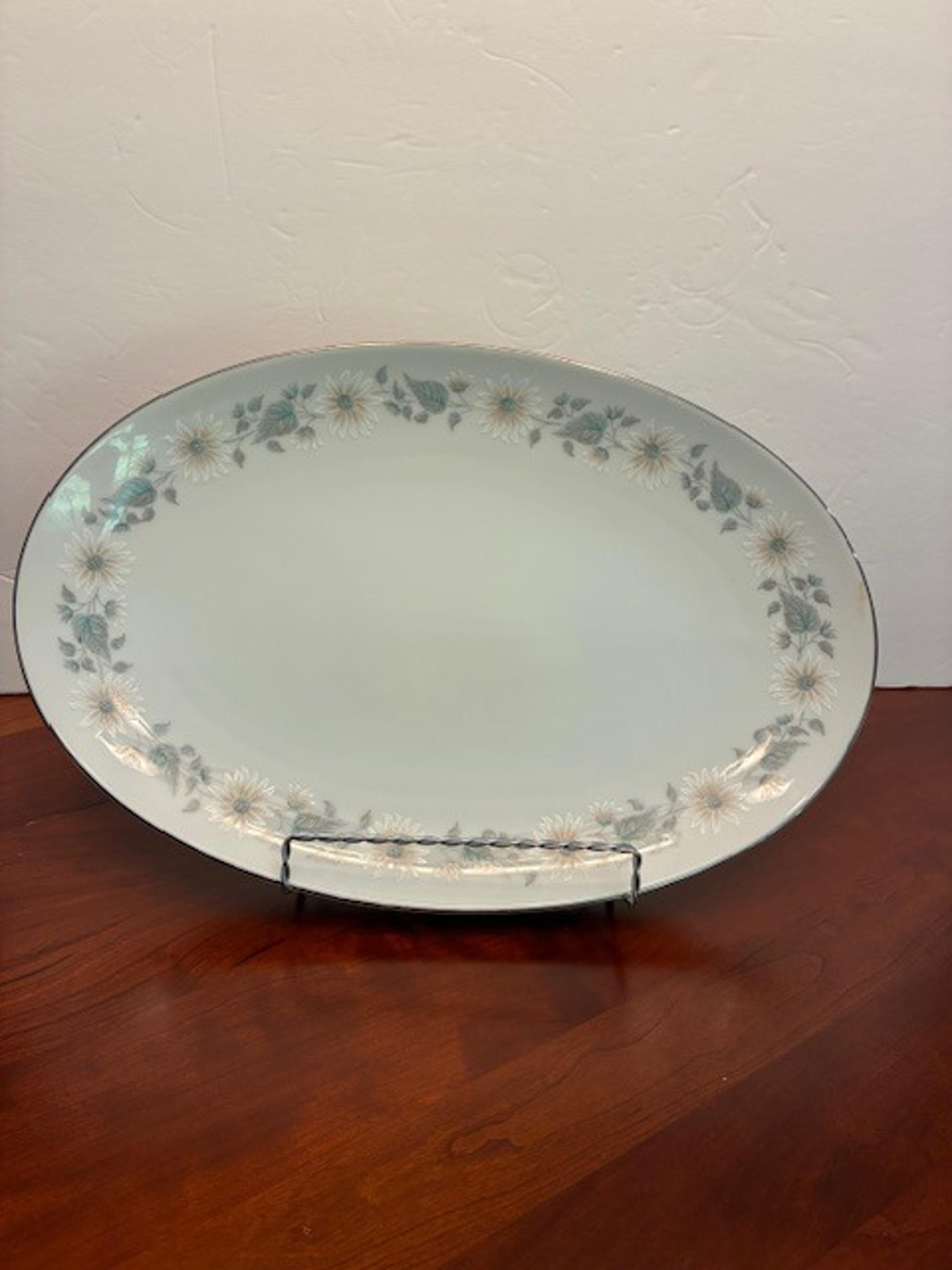 Noritake Wellesley 6214 Fina China Floral 14.25"x 9.25" Oval Platter Serving