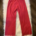 VTG Juicy Couture Size XL Pink Terry Cloth Athletic Track Pants Flared