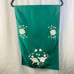 Vintage Green Table Runner Placemats Napkins Floral Applique Cottagecore 8 sets