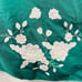Vintage Green Table Runner Placemats Napkins Floral Applique Cottagecore 8 sets