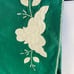 Vintage Green Table Runner Placemats Napkins Floral Applique Cottagecore 8 sets