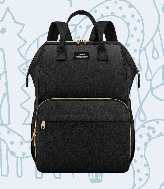 Black & Gold Curmio Breast Pump/Diaper Bag/Laptop Case