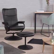 Recliner Office Chair Ergonom Seat Swivel with Ottoman