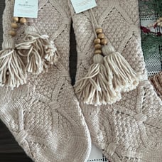 Knit beaded Christmas Stocking - Hearth & Hand Magnolia SET OF 2