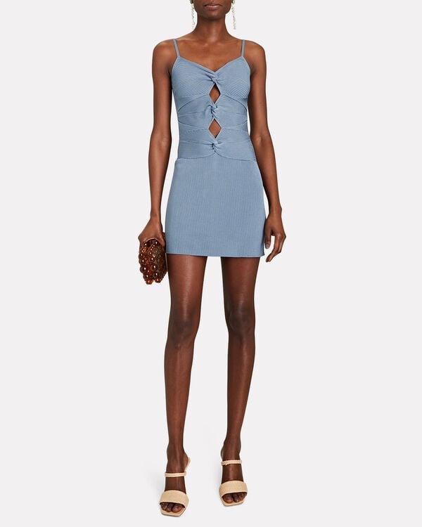 NWT CULT GAIA Zenda Front-Knot Mini Dress