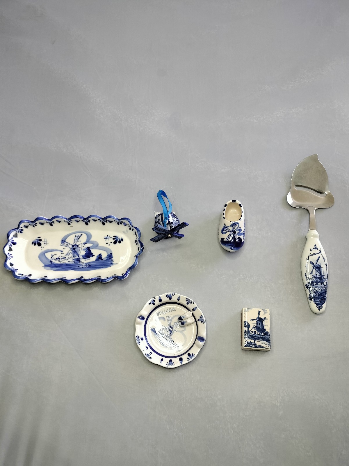 Dellft blue pottery Set of 6 hand painted Holland