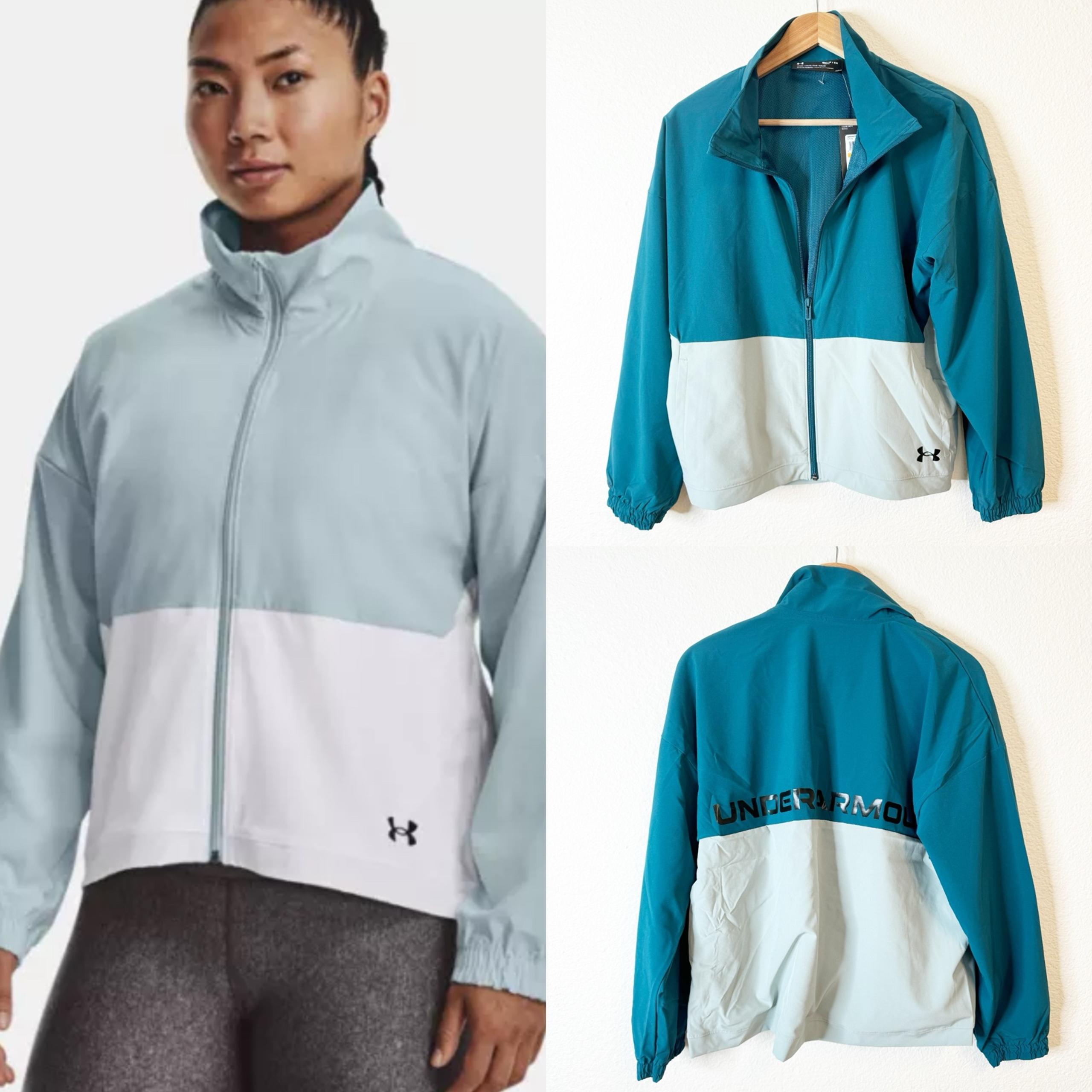 Under Armour Women's UA Blue Woven Full-Zip Jacket Size Small NWT