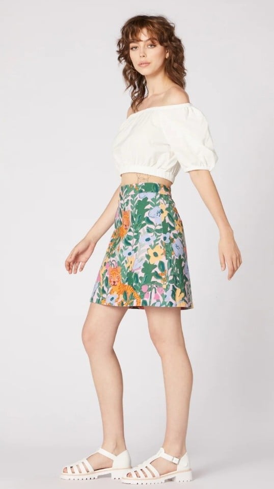 NEW NWT Terrain of Tigers Mini Skirt