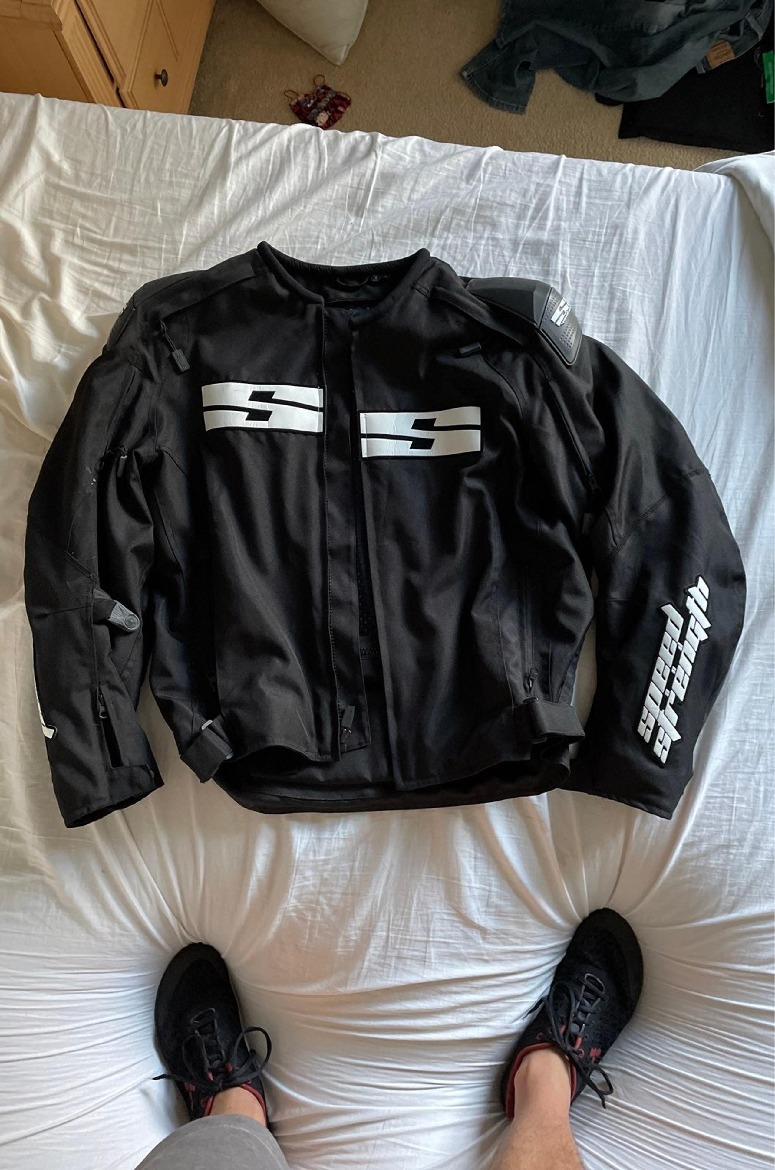 Mens large textile motorcycle jacket