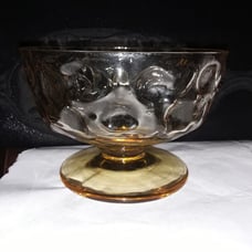 Vintage Thumbprint dessert glasses set 3