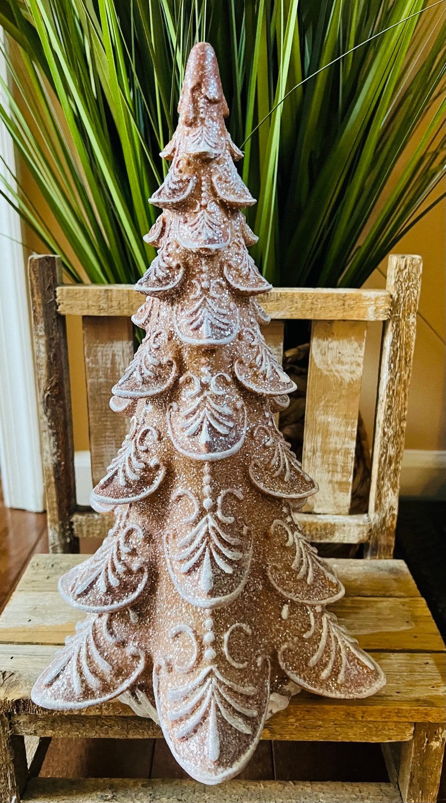 NEW Gingerbread Frosted Snow Dusted Christmas Tree