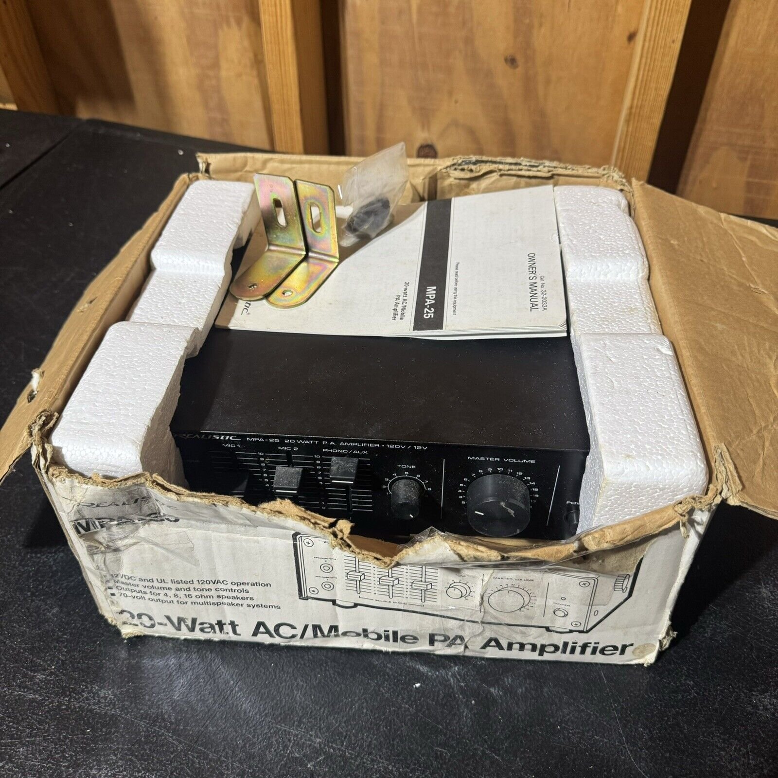 Realistic MPA-25 20 Watt PA Amplifier Model 32-2033A (TESTED FOR WORKING)