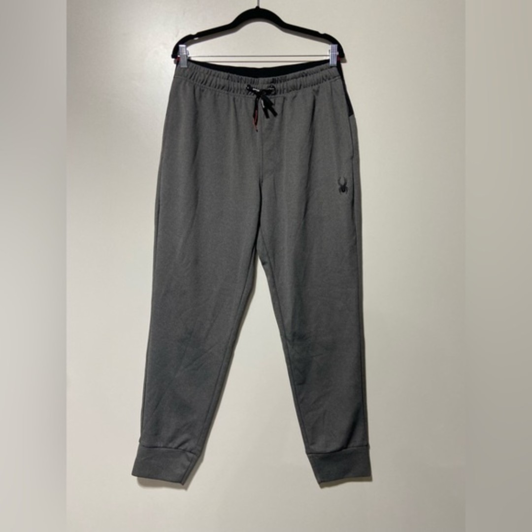Spyder Active Proweb Gray Black Sweatpants Joggers Size Large