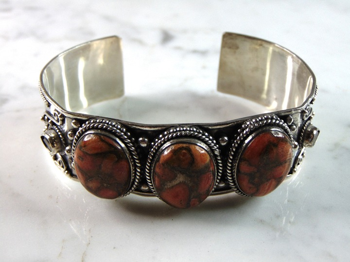 Womens Sterling Silver Modernist Cuff Bracelet 44.8g E6025