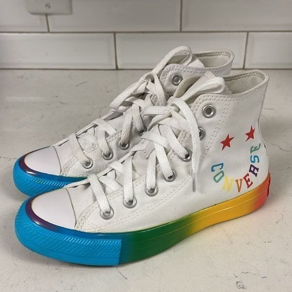 Converse Chuck Taylor All Star High 'Smiley - Pride' Size 6.5