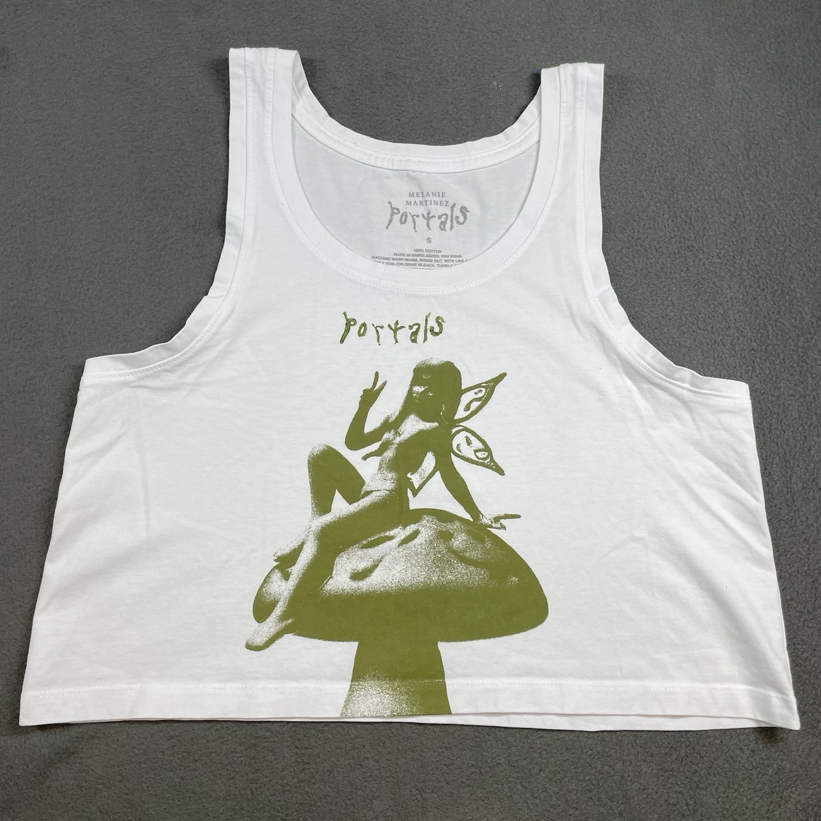 Melanie Martinez Portals Official Tour Merch Fairy Graphic White Crop Tank S