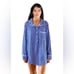 Striped Sleep Dress- Blue/White