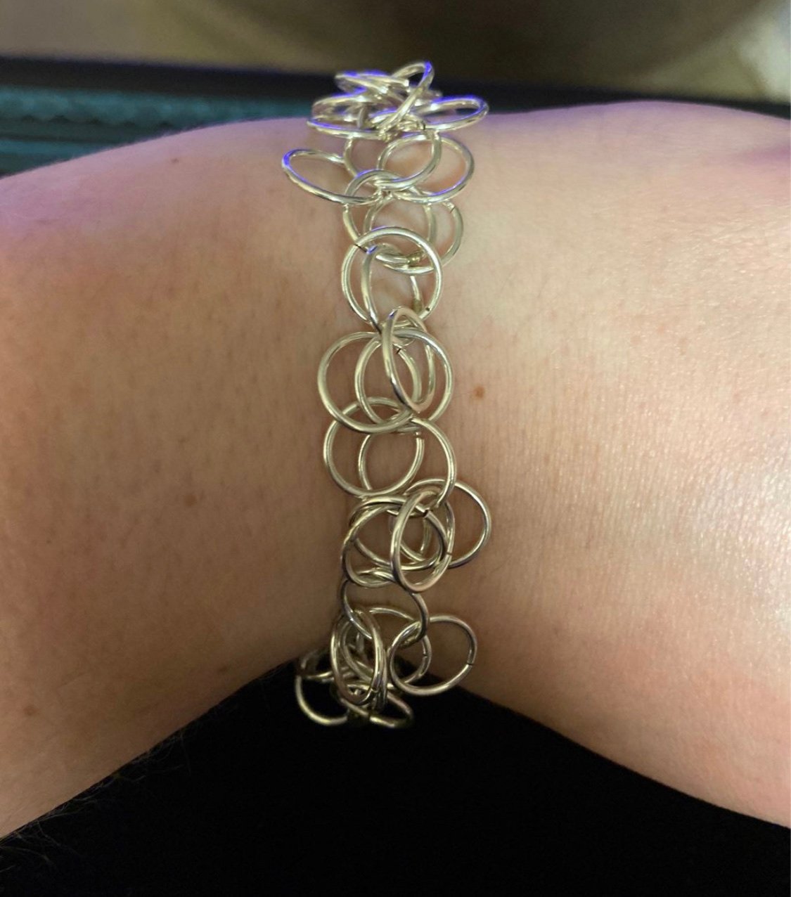 Sterling Silver (925 stamped) handmade in Mexico, double links bracelet