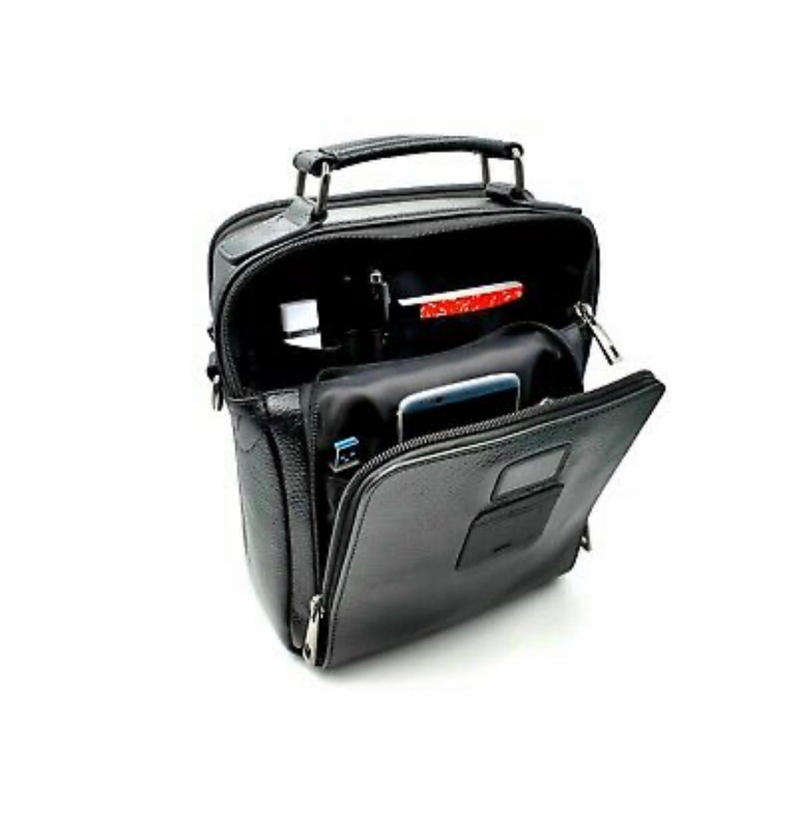 Chargella Brand Traveler Power Bag Powerbank Messenger Shoulder Handbag Black
