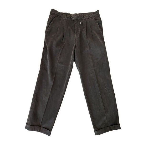 Vintage 90s Ermenegildo Zegna Mens Black Pants 40 x 30