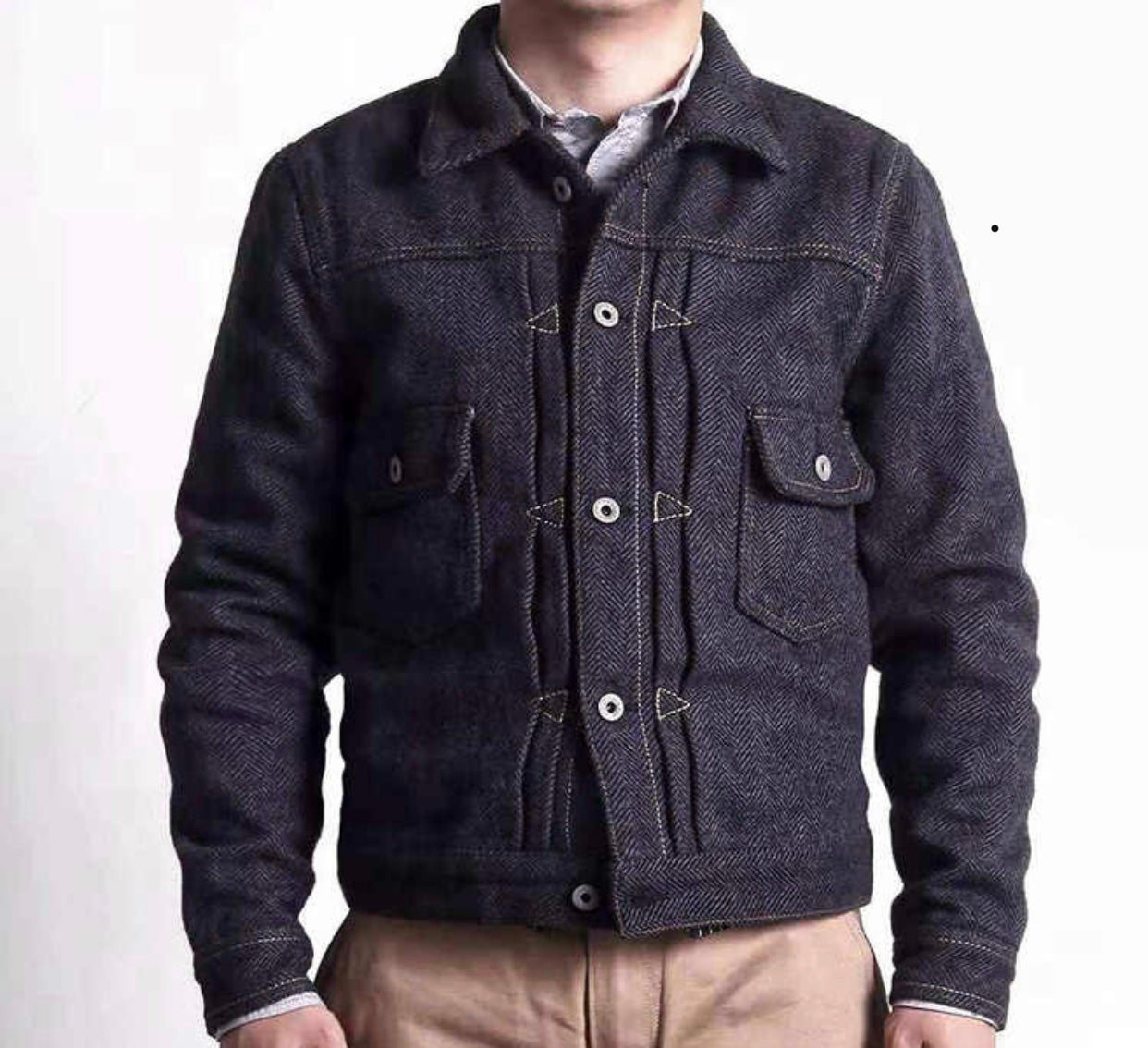 New Hand-Made Man's Vintage Wool Casual Jacket